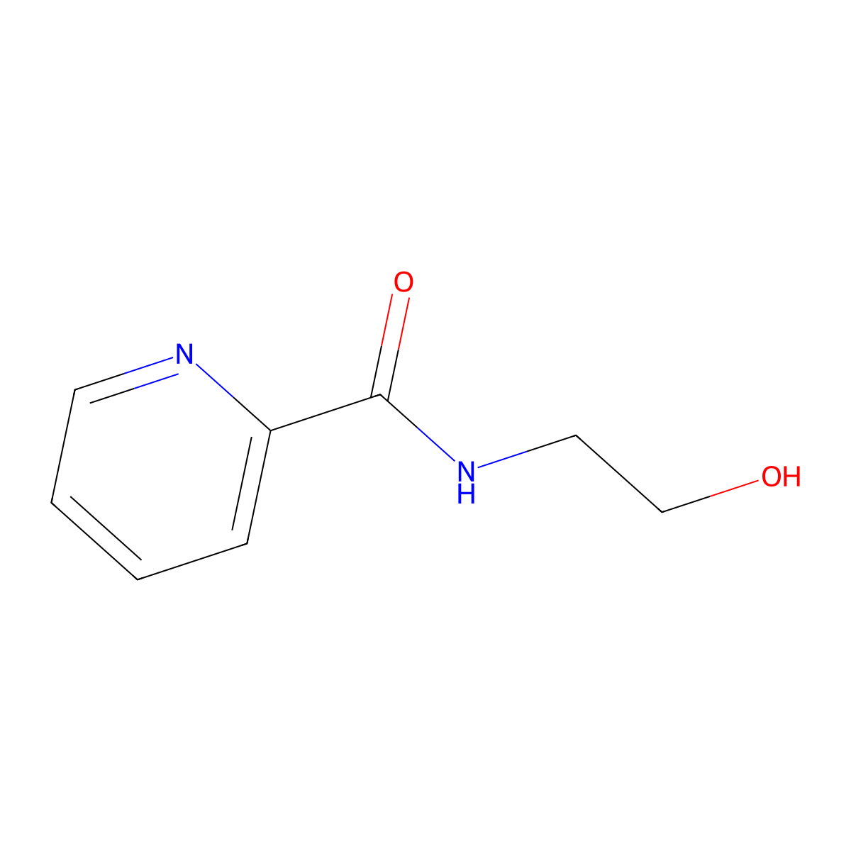 N-(2-Hydroxyethyl)picolinamide molecular structure, CAS 16347-06-1
