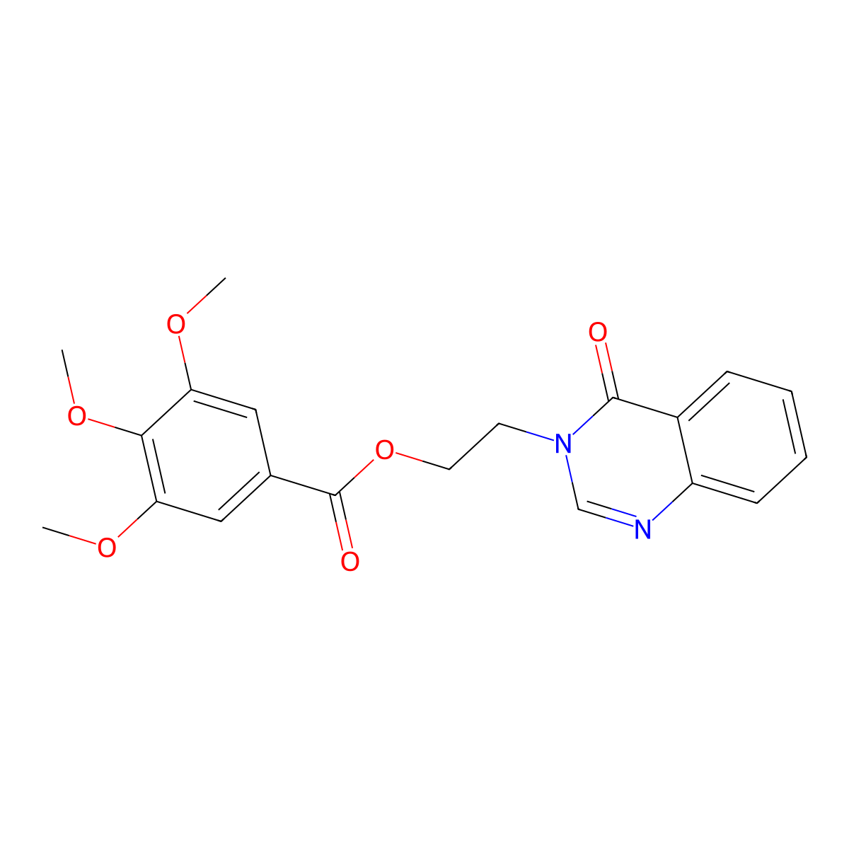 2-(4-oxo-3(4H)-quinazolinyl)ethyl 3,4,5-trimethoxybenzoate molecular structure, CAS 16347-65-2
