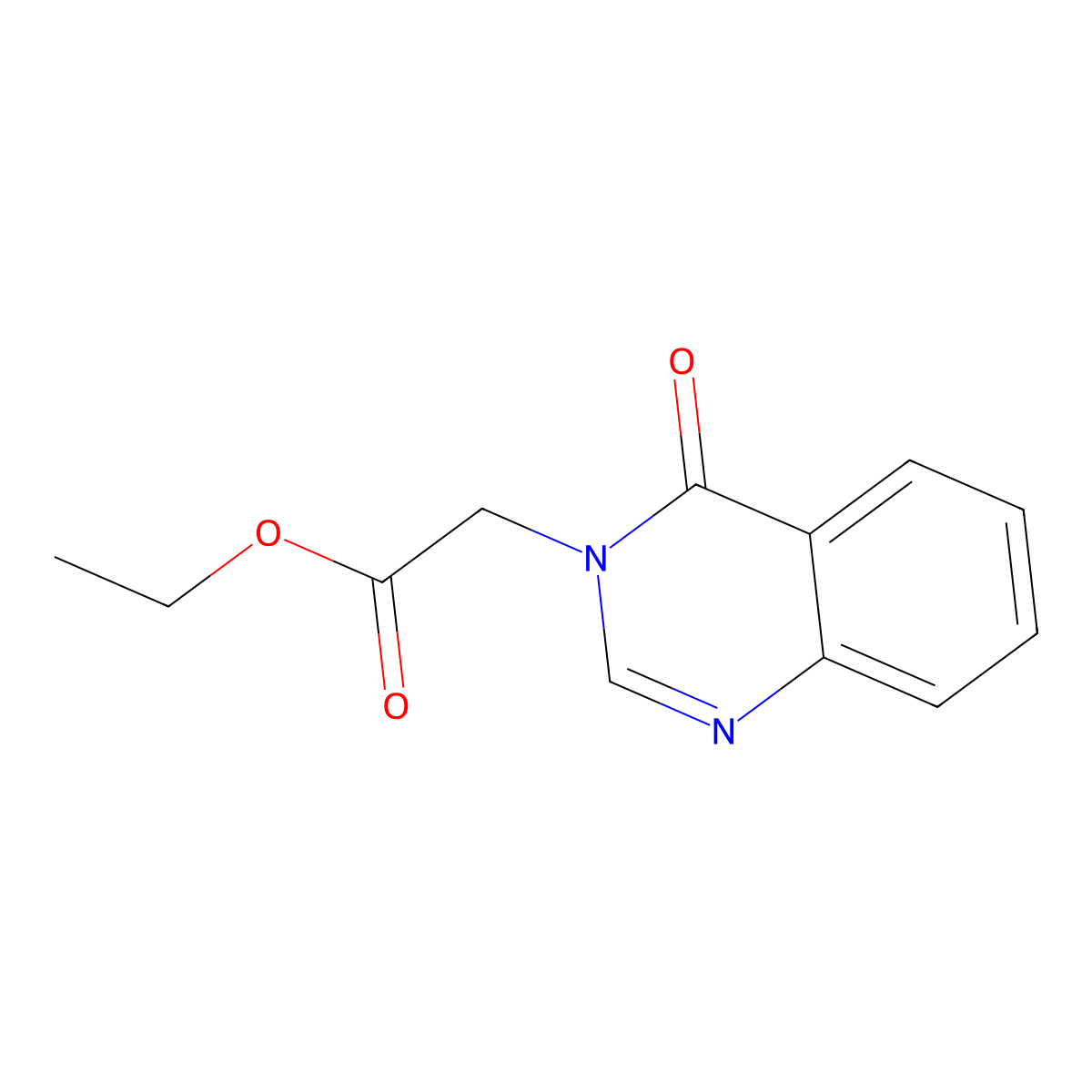 Ethyl (4-oxo-3(4H)-quinazolinyl)acetate molecular structure, CAS 16347-69-6