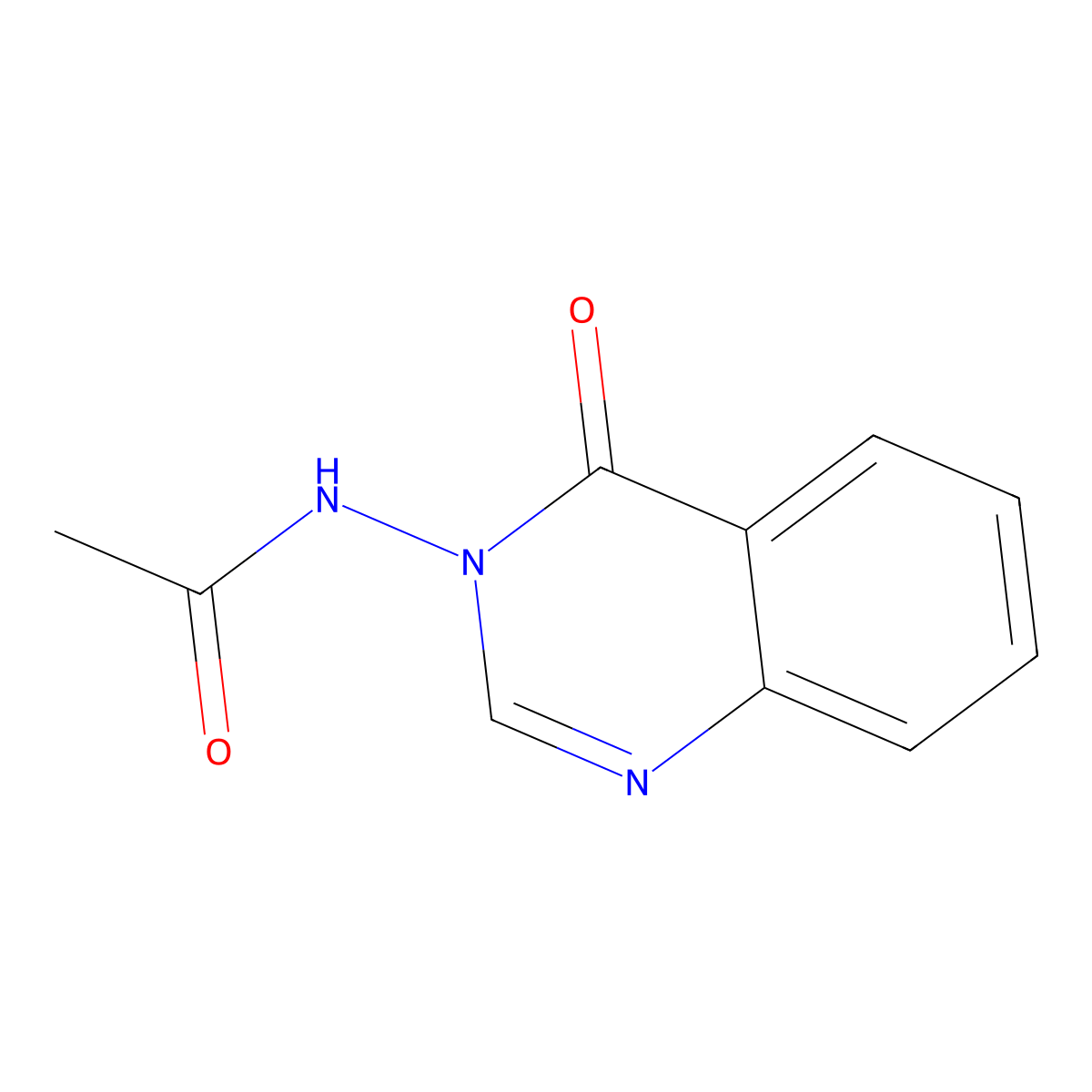 N-(4-Oxoquinazolin-3(4H)-yl)acetamide molecular structure, CAS 16347-87-8