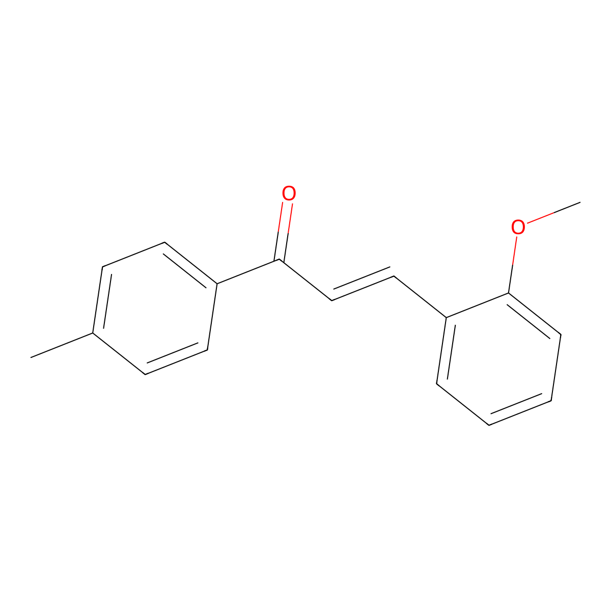 (2E)-3-(2-Methoxyphenyl)-1-(4-methylphenyl)prop-2-en-1-one molecular structure, CAS 1634722-99-8