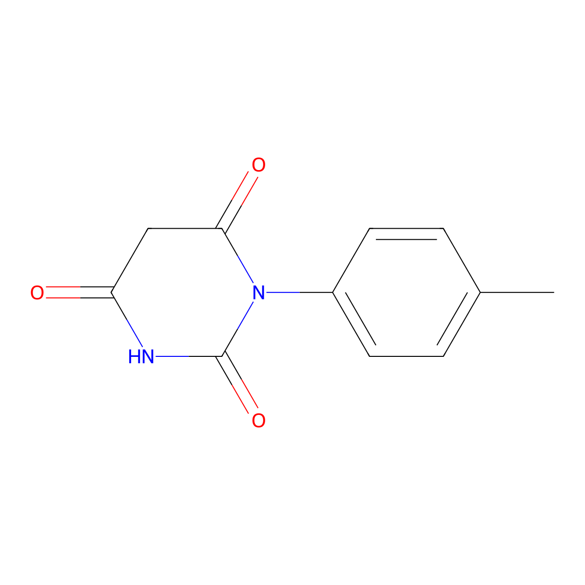 1-p-Tolyl-pyrimidine-2,4,6-trione molecular structure, CAS 16348-04-2