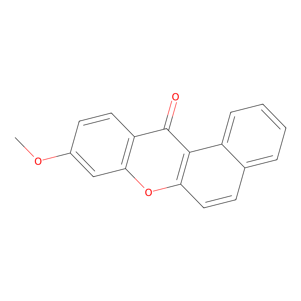 9-methoxy-12H-benzo[a]xanthen-12-one molecular structure, CAS 16348-77-9