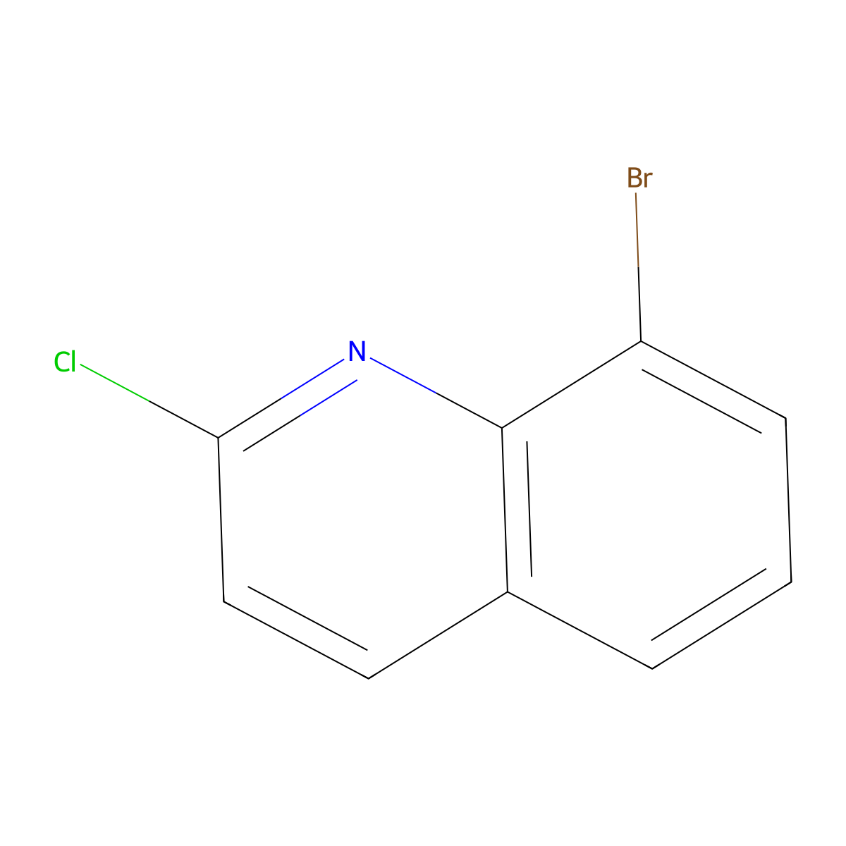 8-Bromo-2-chloroquinoline molecular structure, CAS 163485-86-7