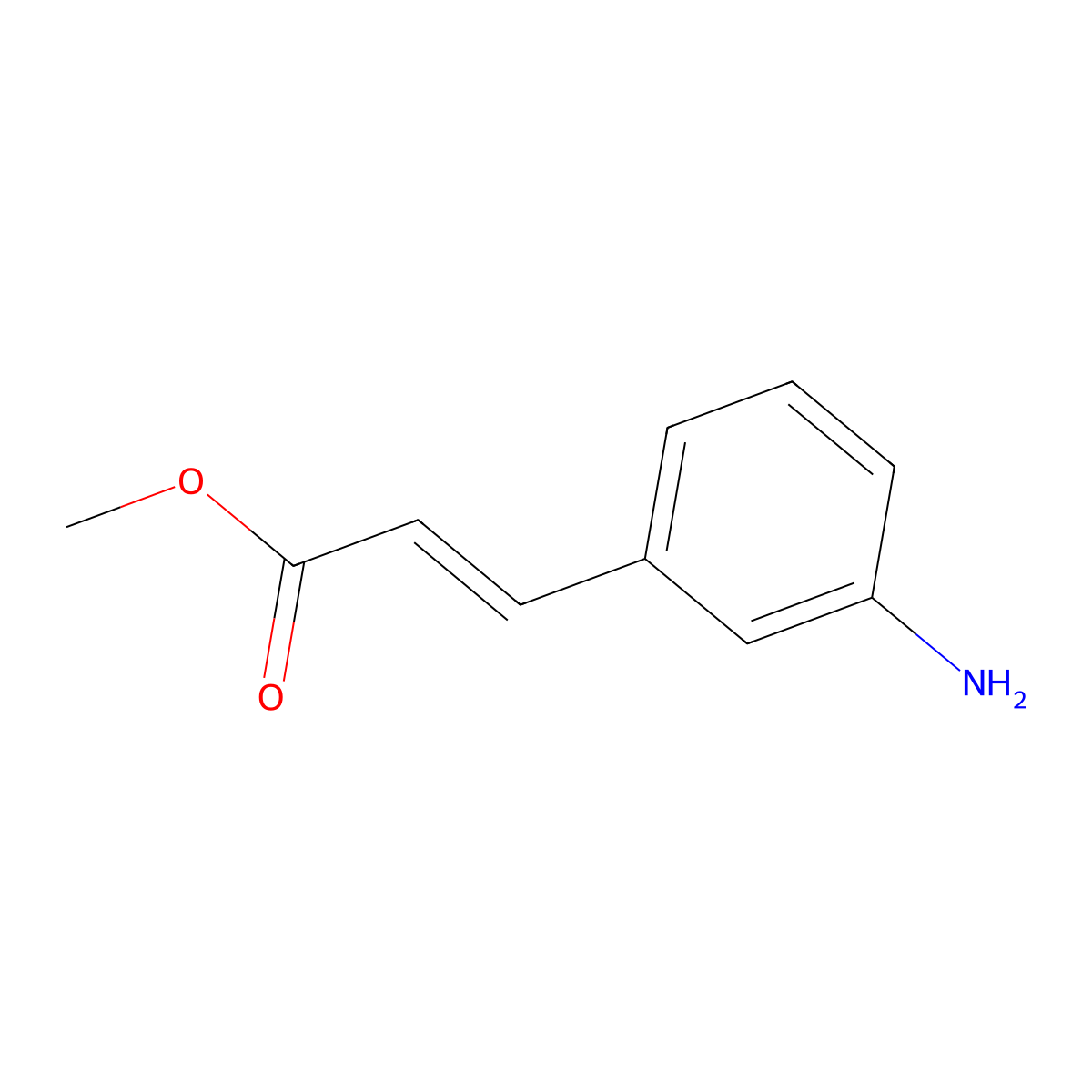 methyl (E)-3-(3-aminophenyl)acrylate molecular structure, CAS 163487-10-3