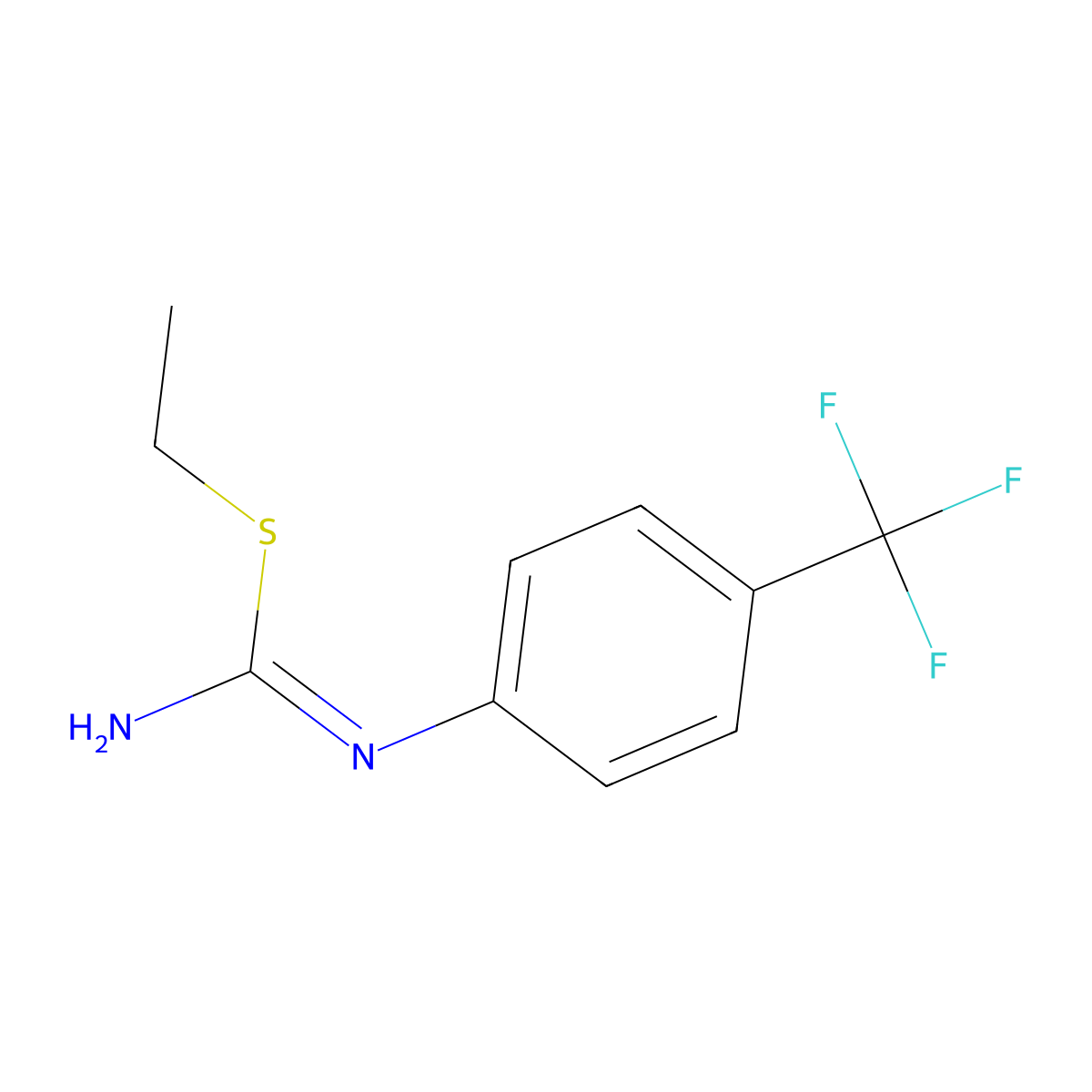 S-Ethyl N-(4-(trifluoromethyl)phenyl)isothiourea molecular structure, CAS 163490-40-2