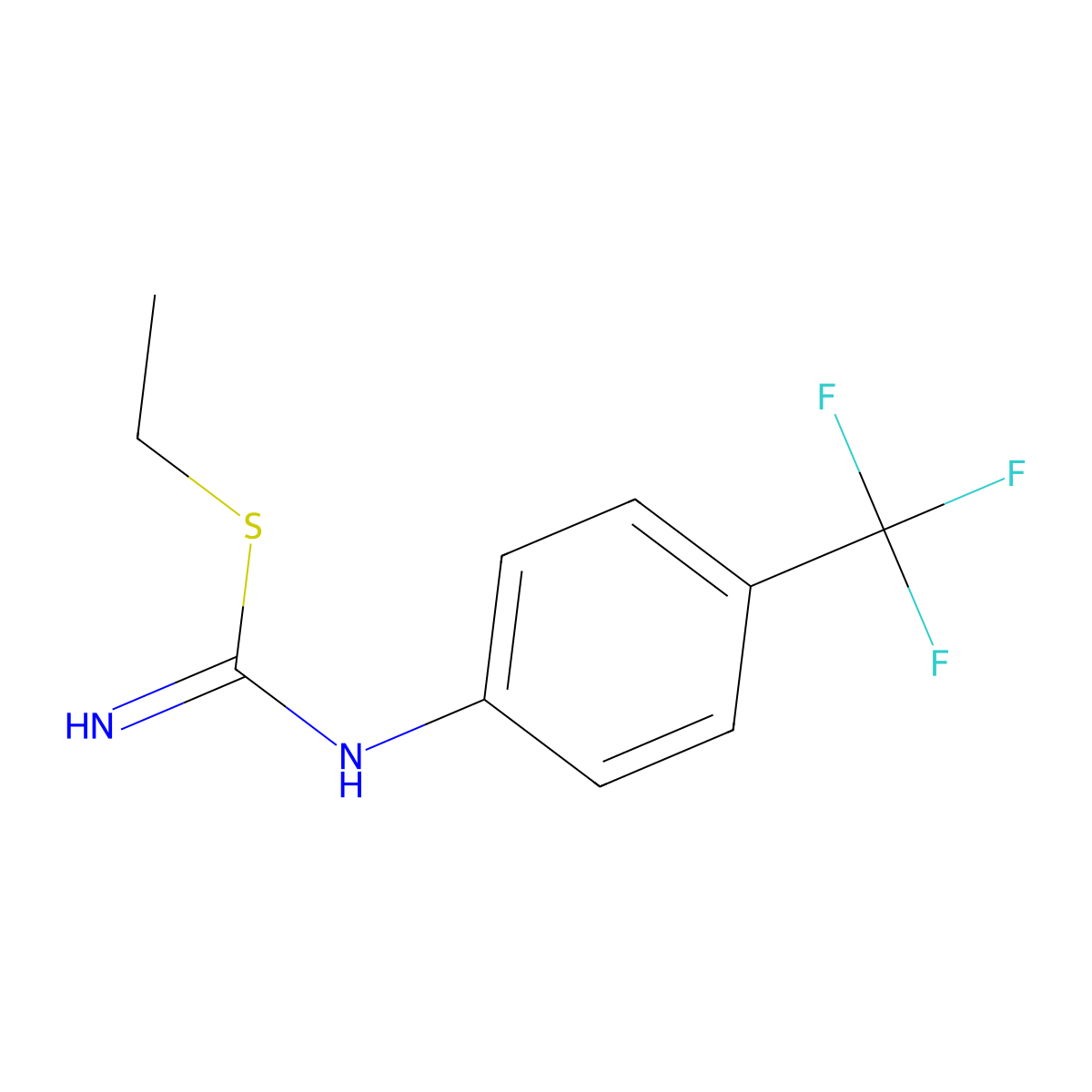 S-Ethyl N-(4-(trifluoromethyl)phenyl)isothiourea molecular structure, CAS 163490-40-2