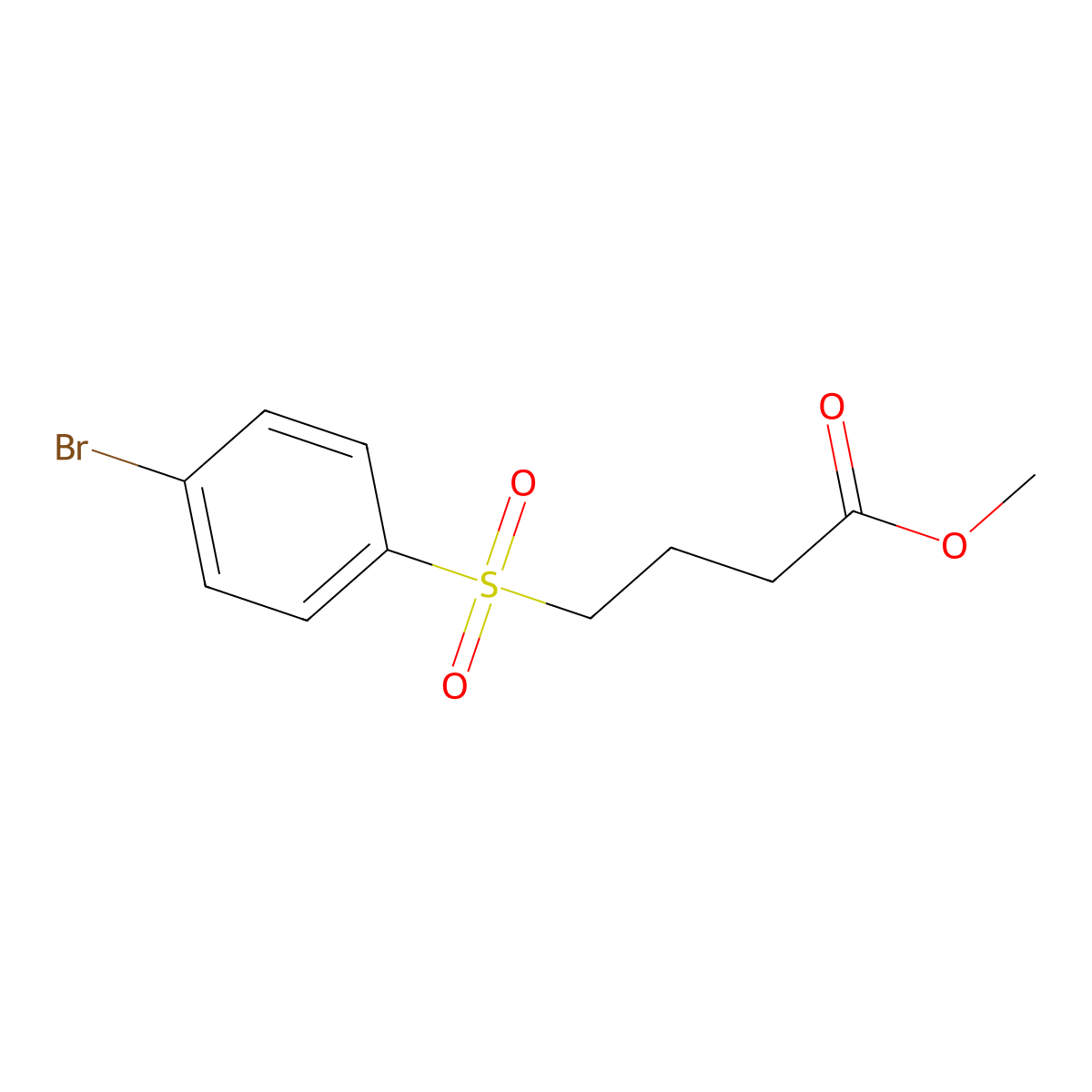 Methyl 4-(4-bromobenzenesulfonyl)butanoate molecular structure, CAS 163496-41-1