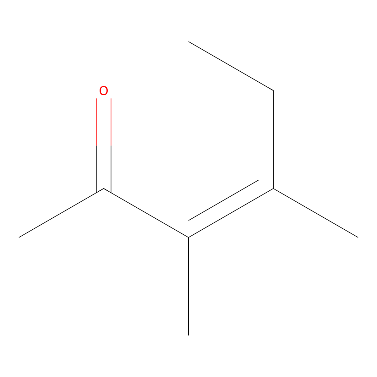 3,4-Dimethyl-3-hexen-2-one molecular structure, CAS 1635-02-5