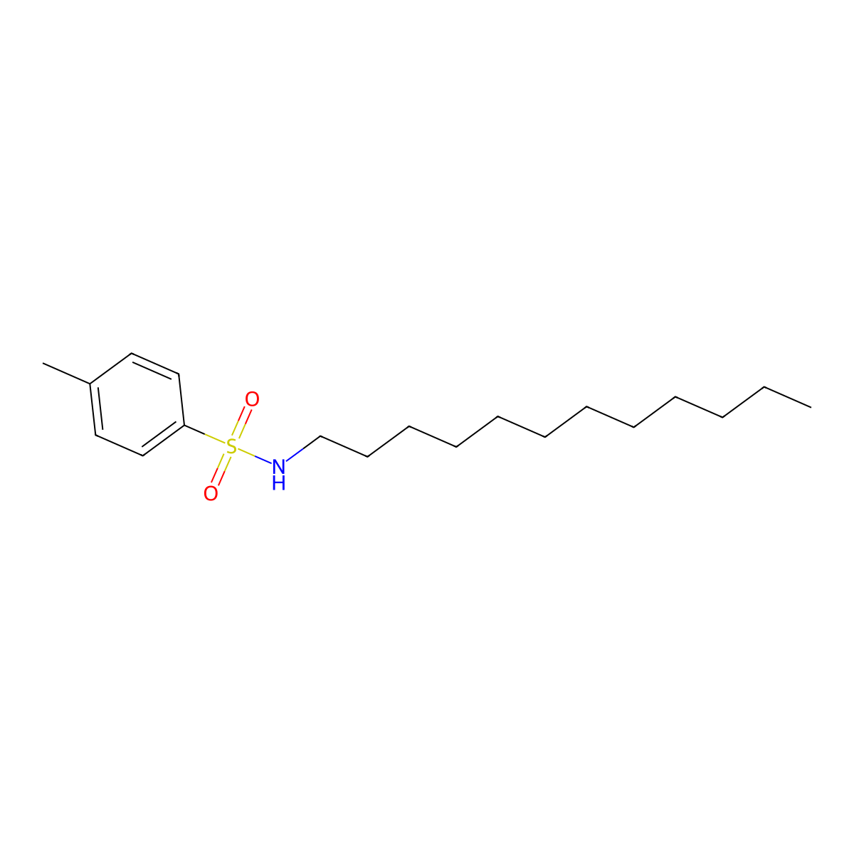 N-Dodecyl-p-toluenesulphonamide molecular structure, CAS 1635-09-2