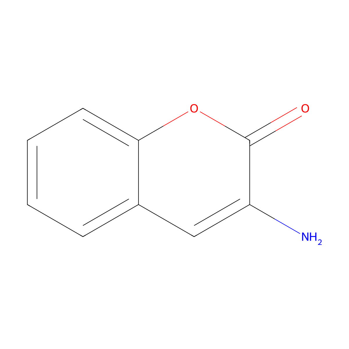 3-Aminocoumarin molecular structure, CAS 1635-31-0