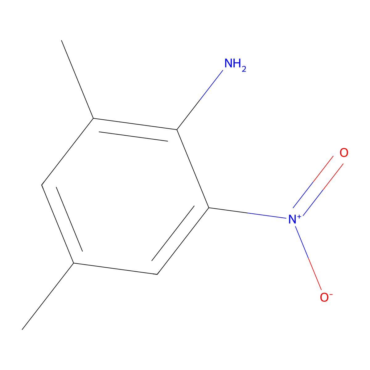 6-Nitro-2,4-xylidine molecular structure, CAS 1635-84-3