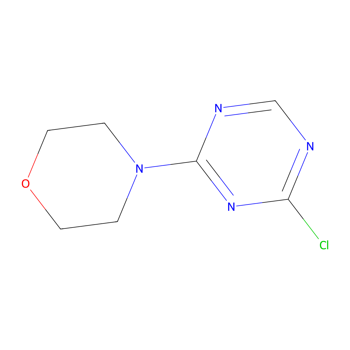 2-Chloro-4-(morpholin-4-YL)-1,3,5-triazine molecular structure, CAS 16350-74-6