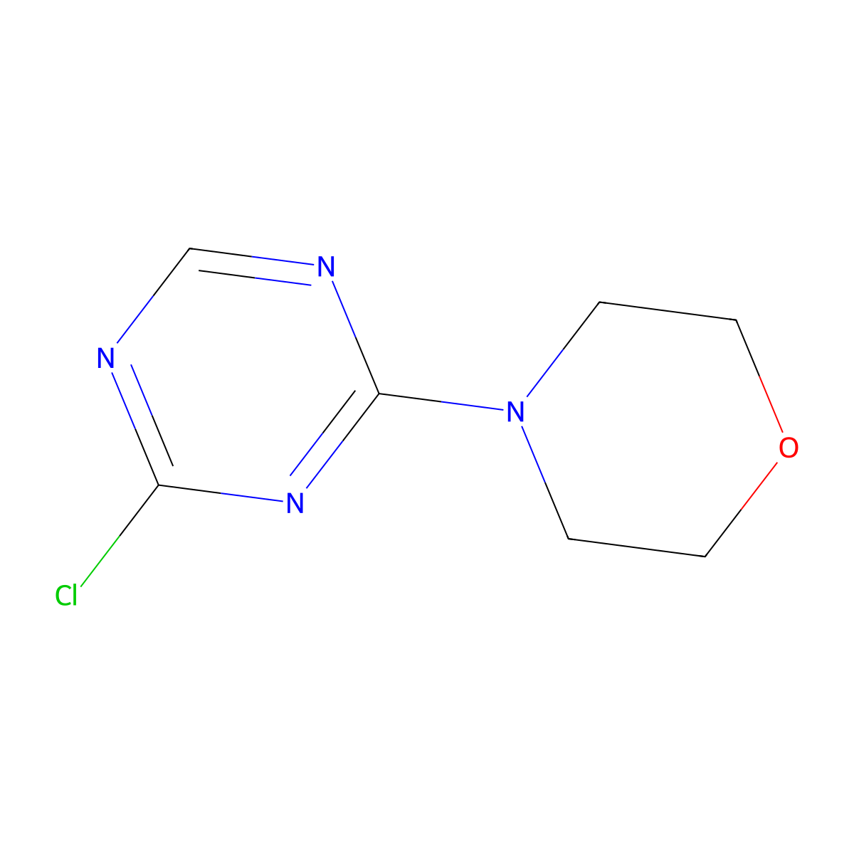 2-Chloro-4-(morpholin-4-YL)-1,3,5-triazine molecular structure, CAS 16350-74-6