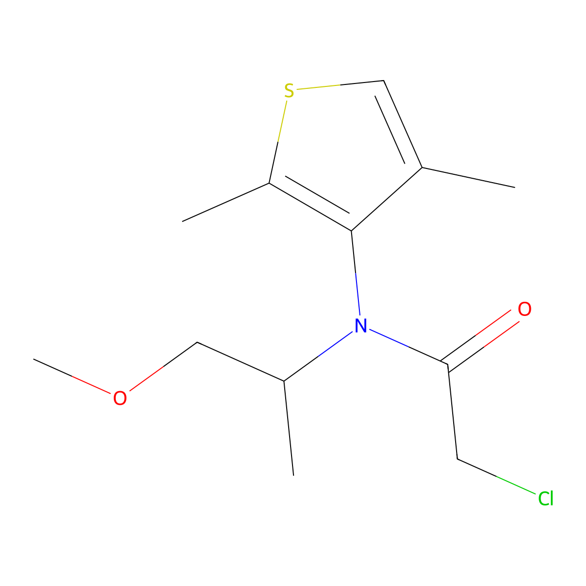 Dimethenamid-P molecular structure, CAS 163515-14-8