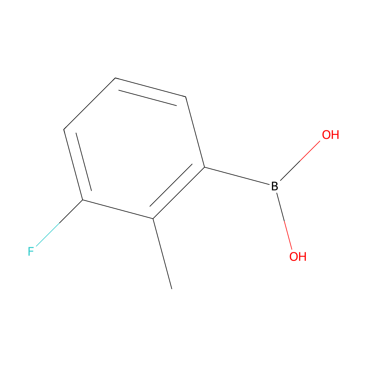 3-Fluoro-2-methylphenylboronic Acid molecular structure, CAS 163517-61-1