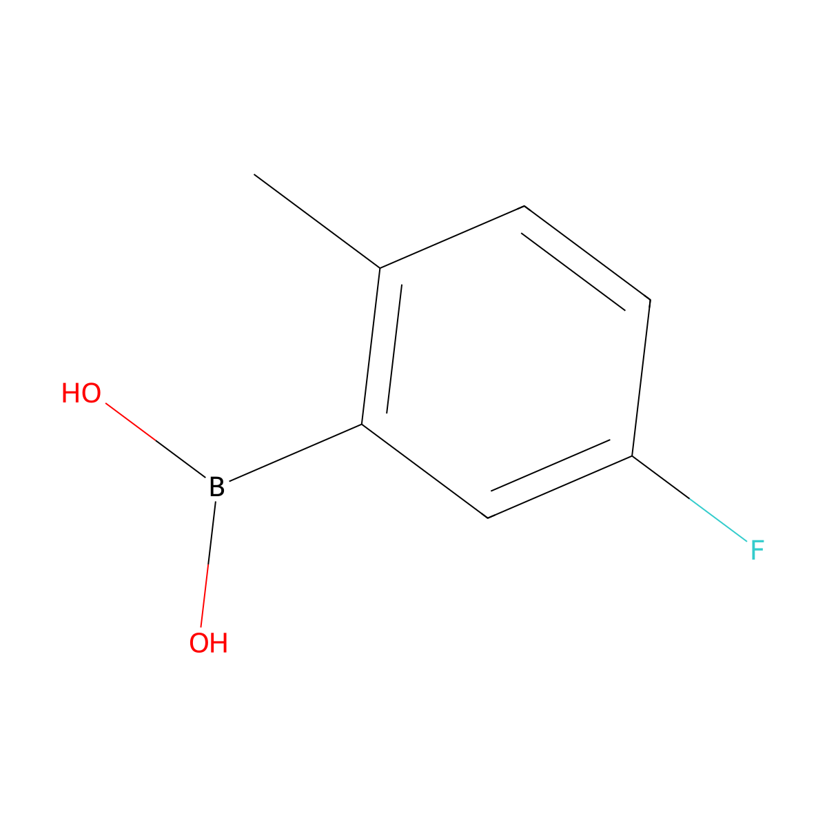 5-Fluoro-2-methylphenylboronic acid molecular structure, CAS 163517-62-2