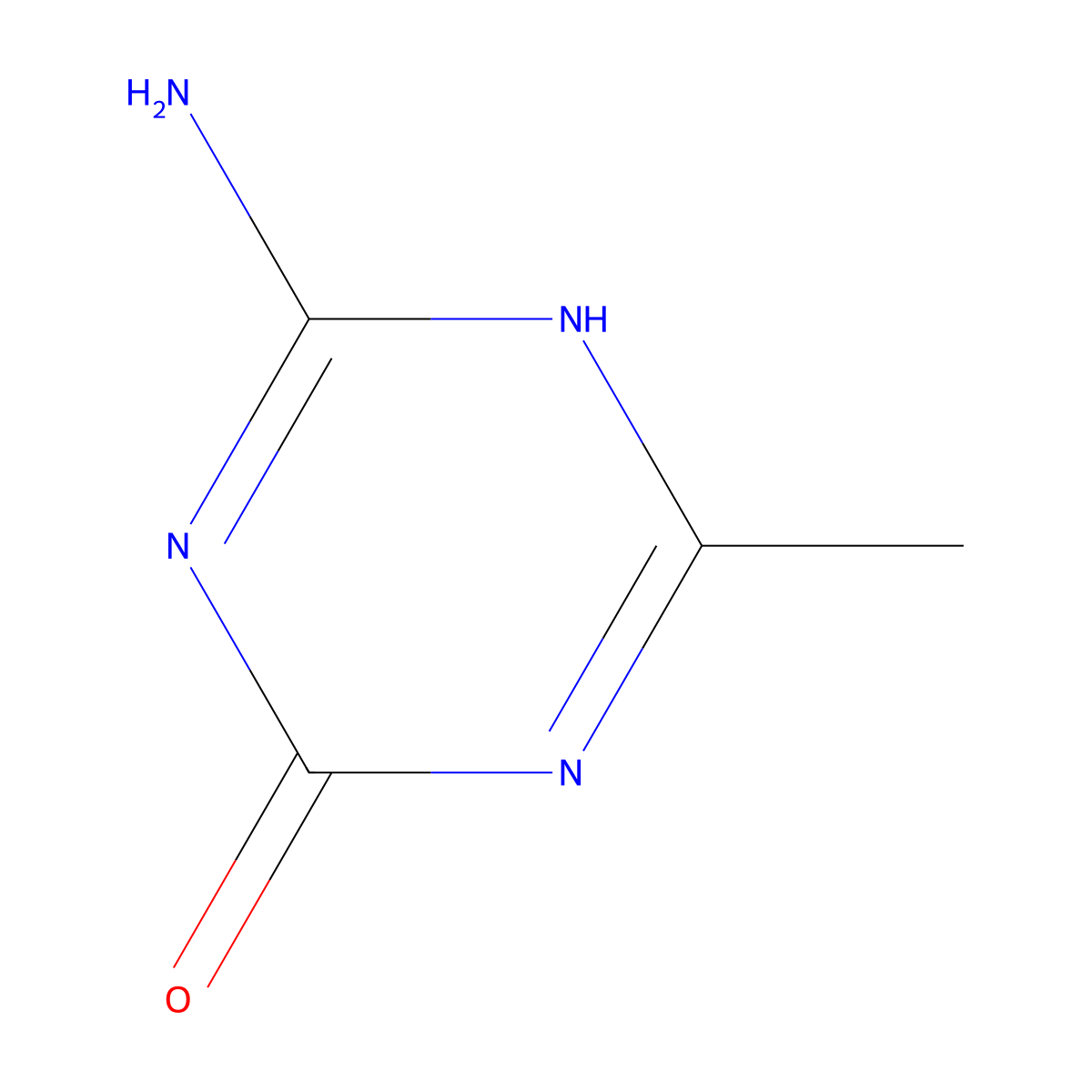 2-amino-6-methyl-1H-1,3,5-triazin-4-one molecular structure, CAS 16352-06-0