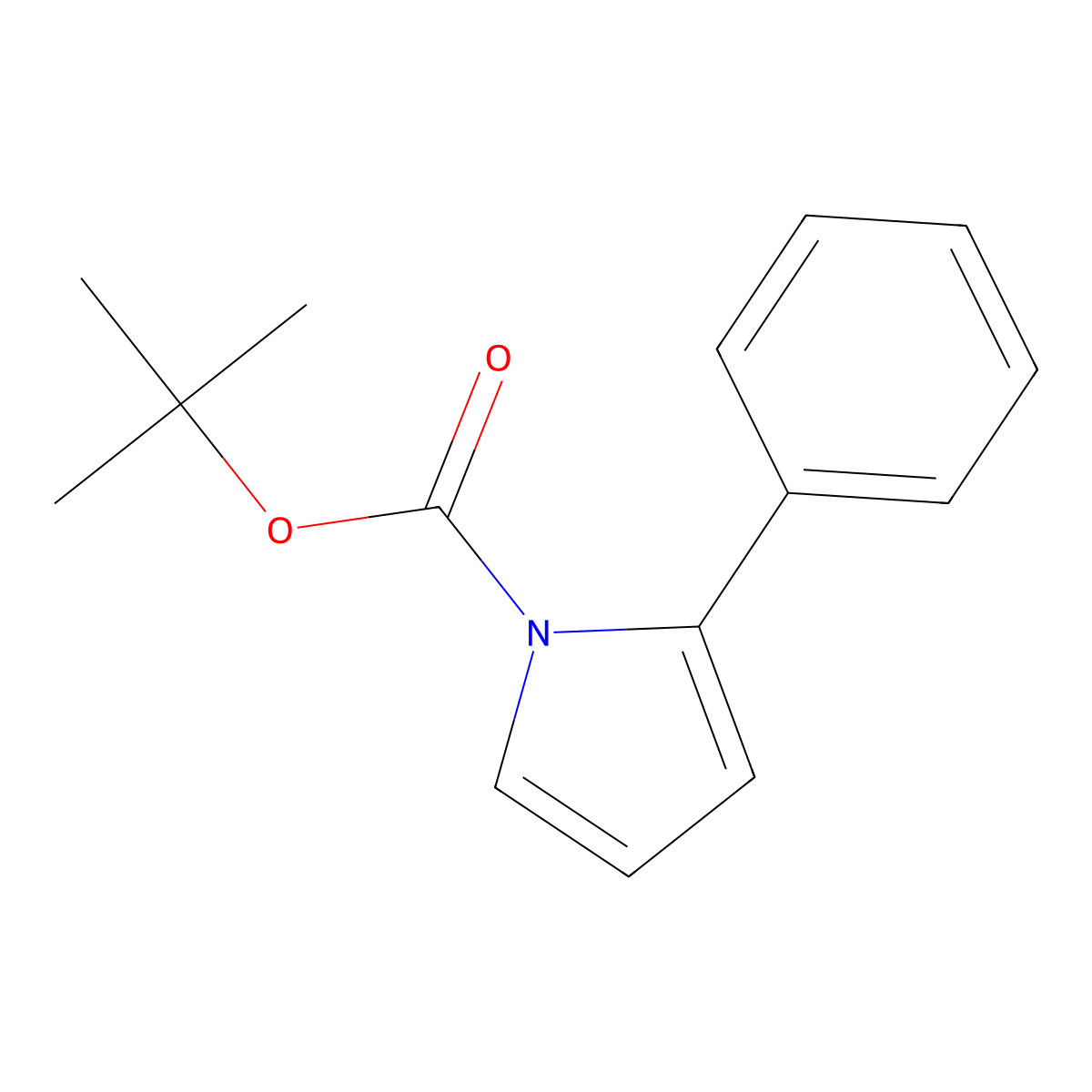 tert-Butyl 2-phenyl-1H-pyrrole-1-carboxylate molecular structure, CAS 163525-97-1