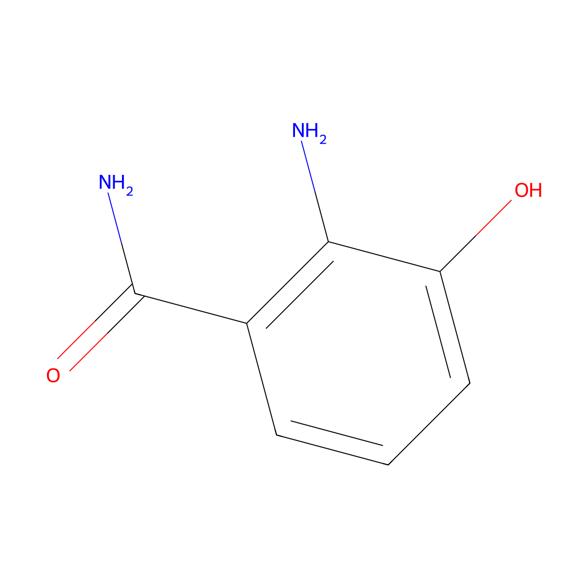 2-Amino-3-hydroxybenzamide molecular structure, CAS 16353-14-3