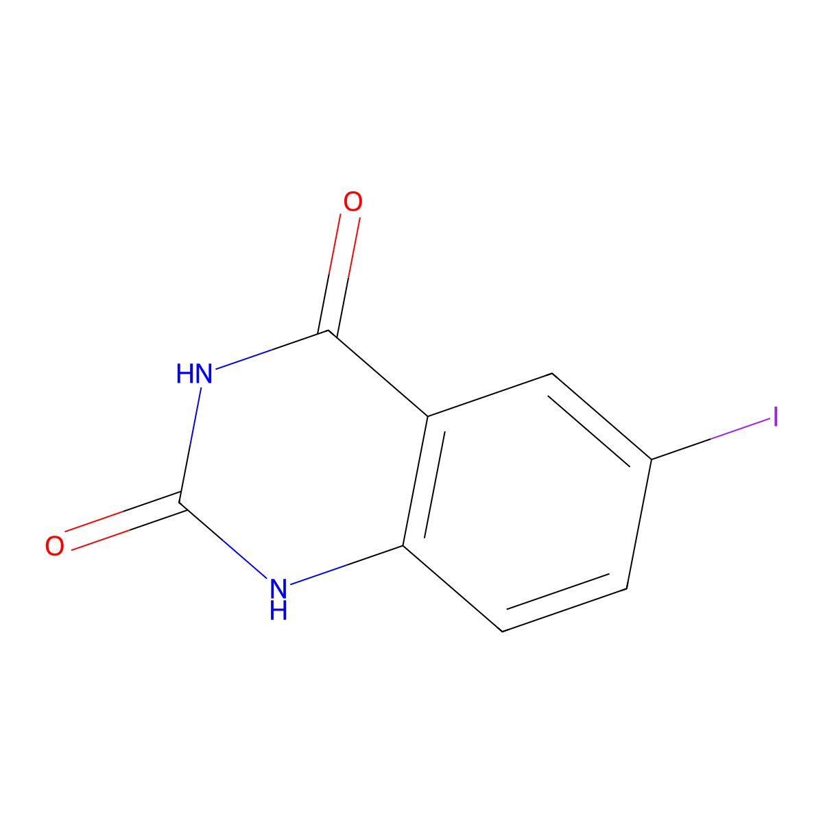 6-iodo-1H-quinazoline-2,4-dione molecular structure, CAS 16353-27-8