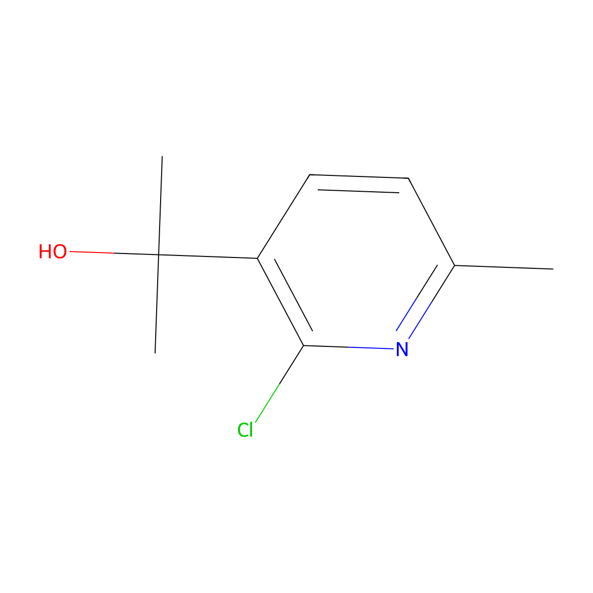 2-(2-Chloro-6-methylpyridin-3-YL)propan-2-OL molecular structure, CAS 1635374-15-0