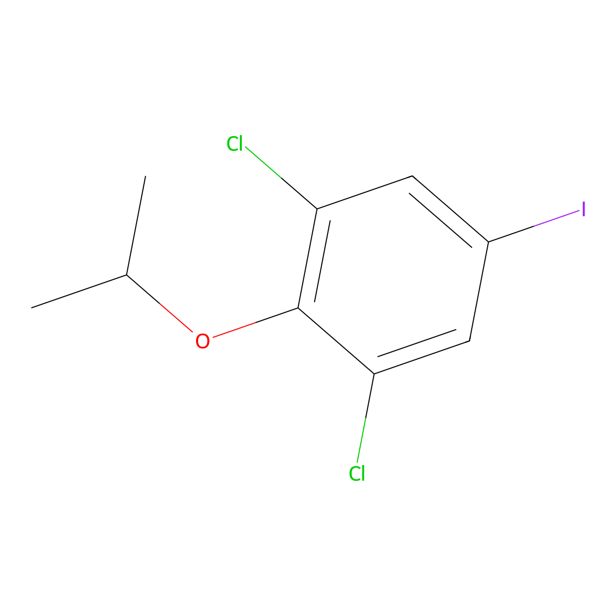 1,3-Dichloro-5-iodo-2-isopropoxybenzene molecular structure, CAS 1635389-46-6