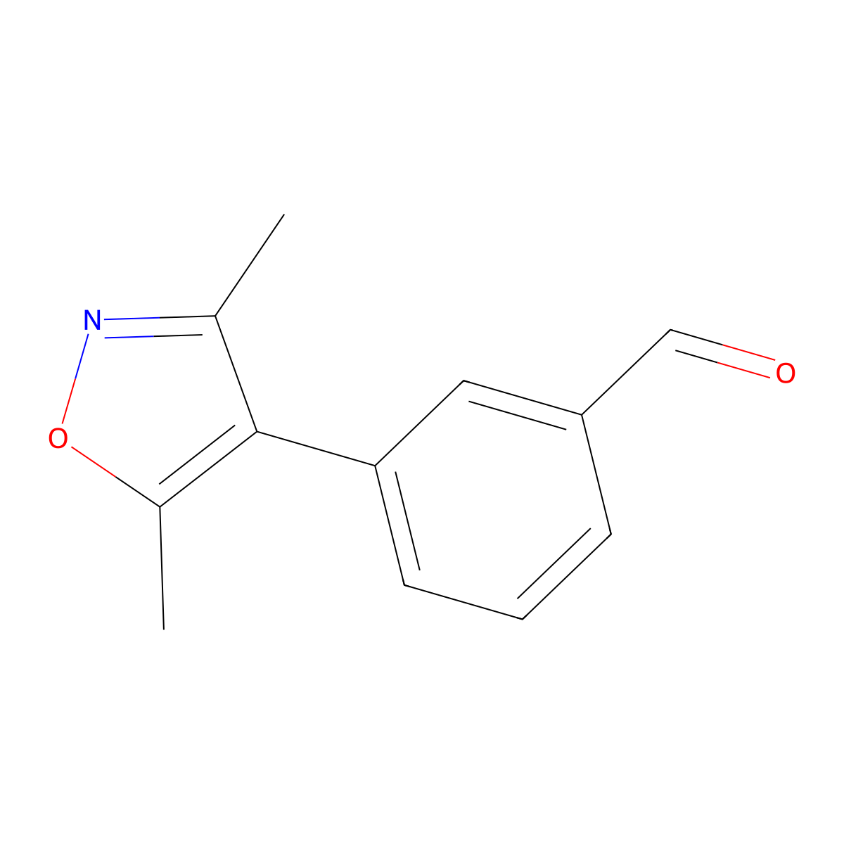 3-(3,5-Dimethyl-isoxazol-4-yl)-benzaldehyde molecular structure, CAS 1635437-16-9