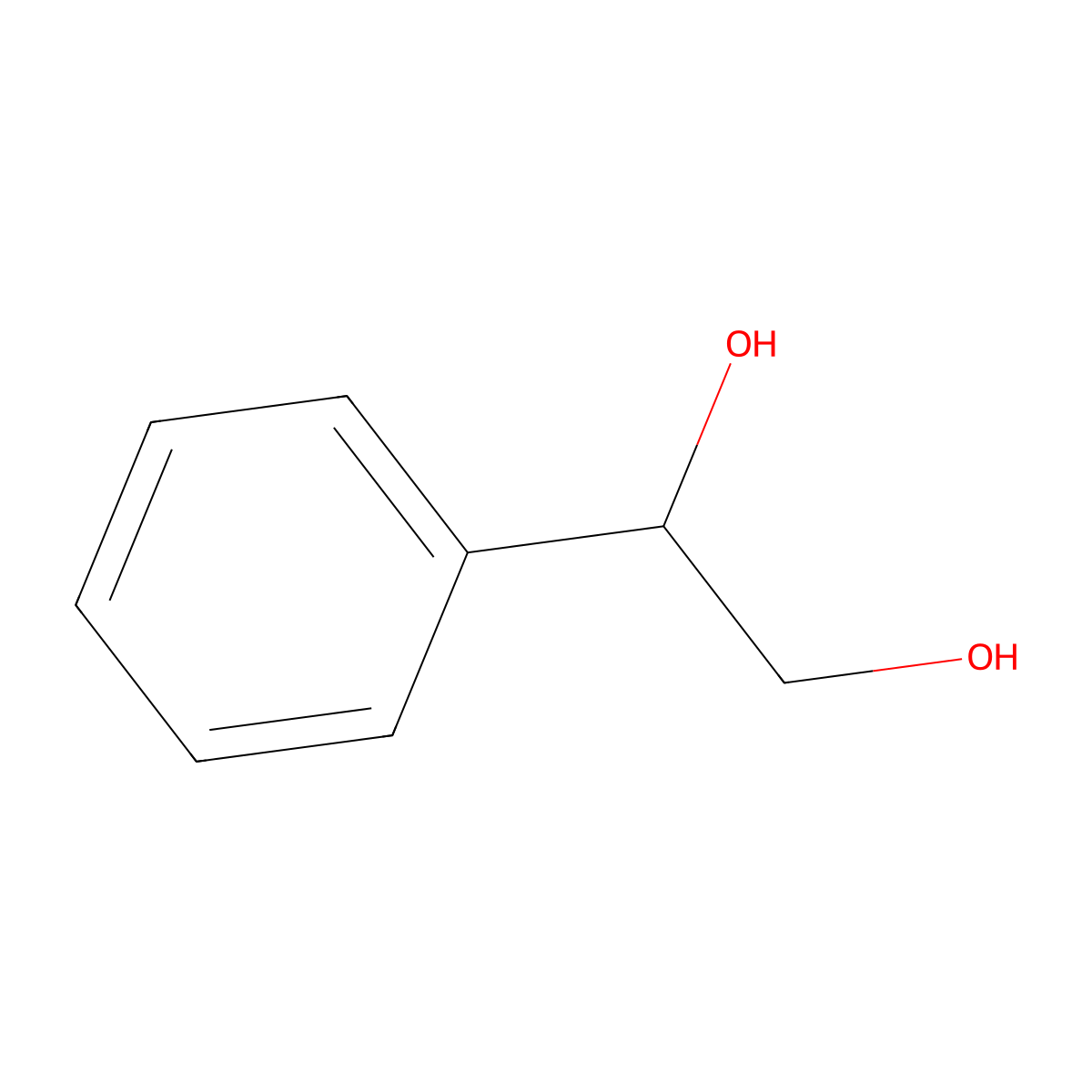 (1R)-(-)-1-Phenylethane-1,2-diol molecular structure, CAS 16355-00-3