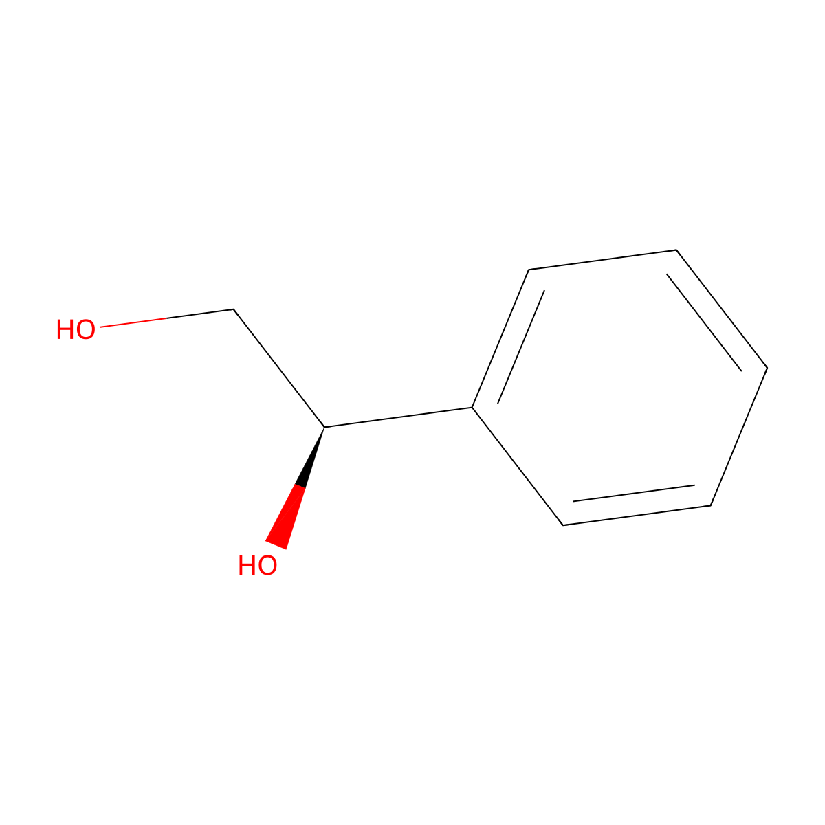 (1R)-(-)-1-Phenylethane-1,2-diol molecular structure, CAS 16355-00-3