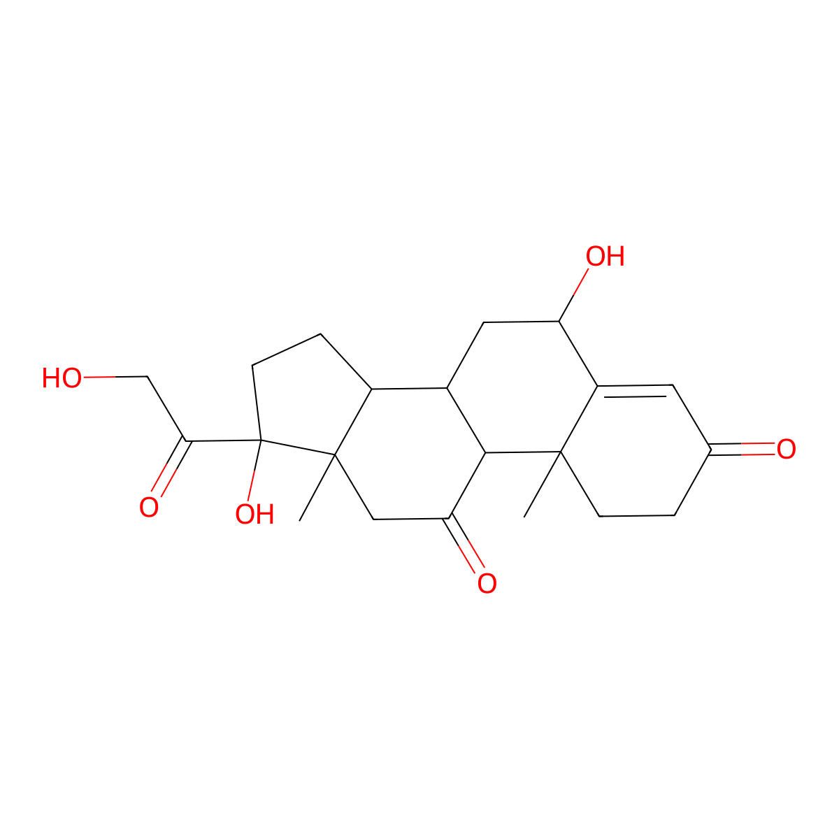 6beta-Hydroxycortisone molecular structure, CAS 16355-28-5