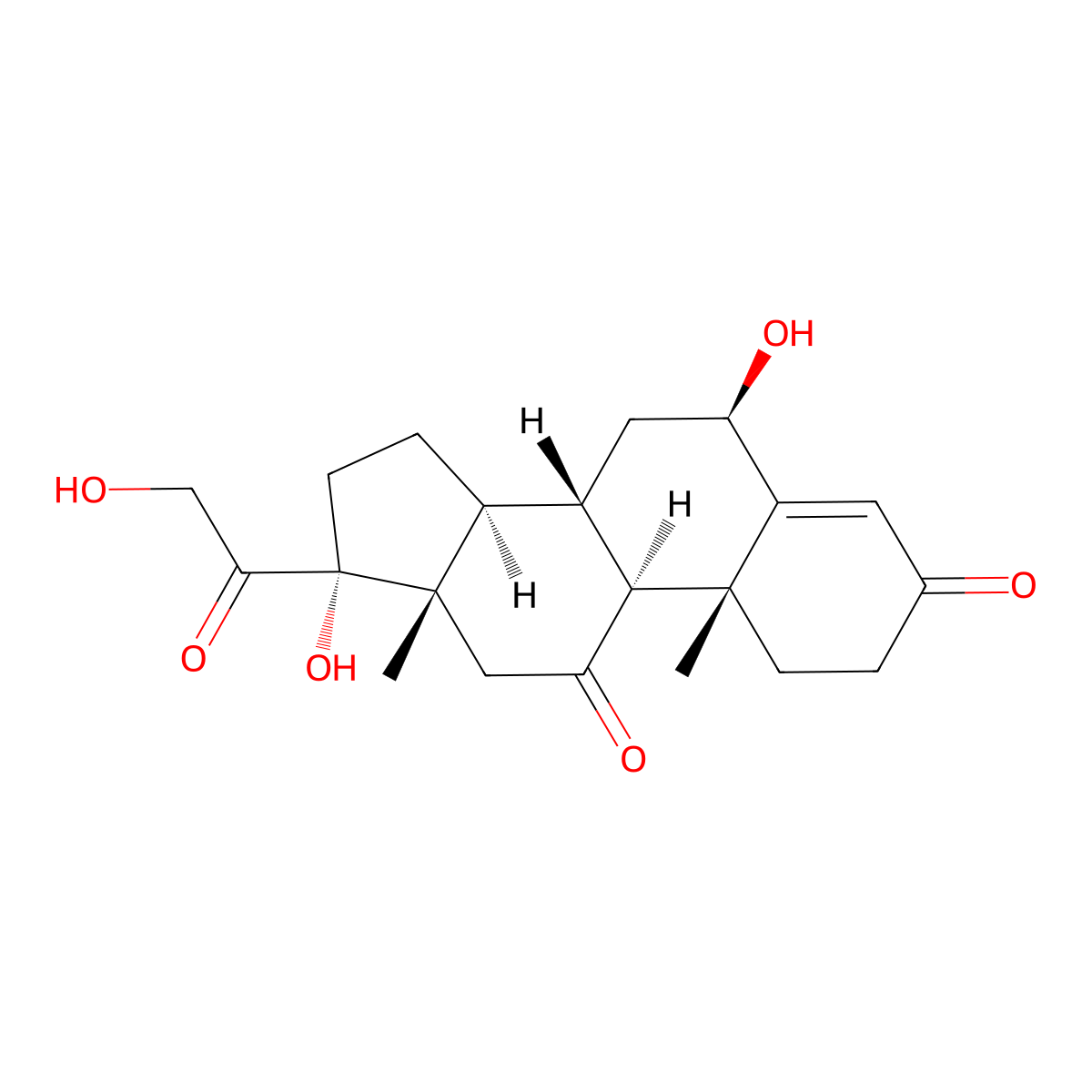 6beta-Hydroxycortisone molecular structure, CAS 16355-28-5