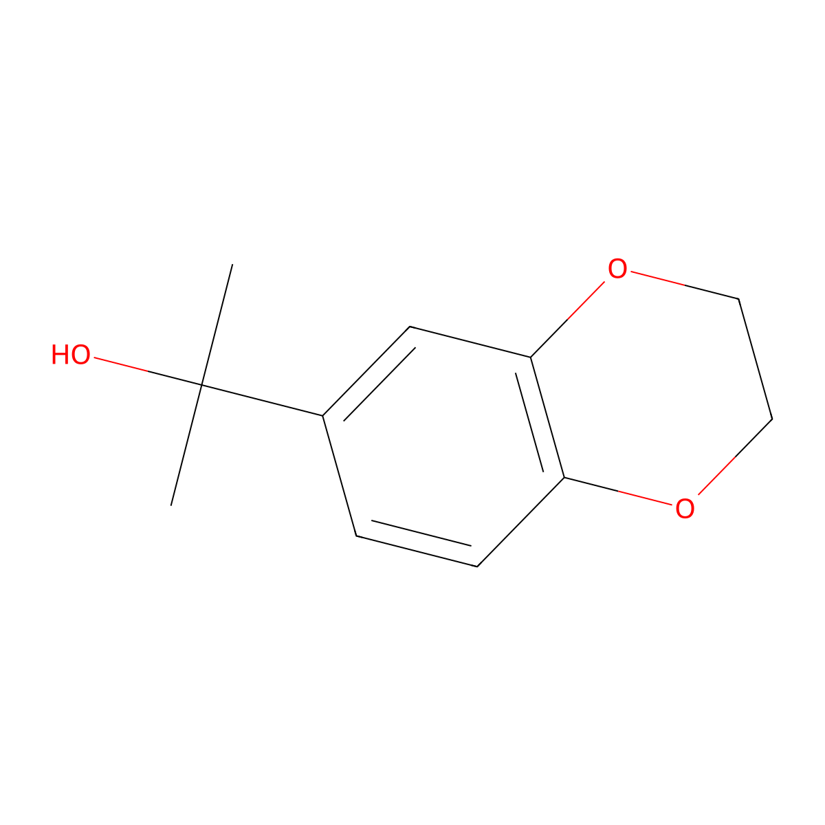2-(2,3-Dihydrobenzo[b][1,4]dioxin-6-yl)propan-2-ol molecular structure, CAS 163557-41-3