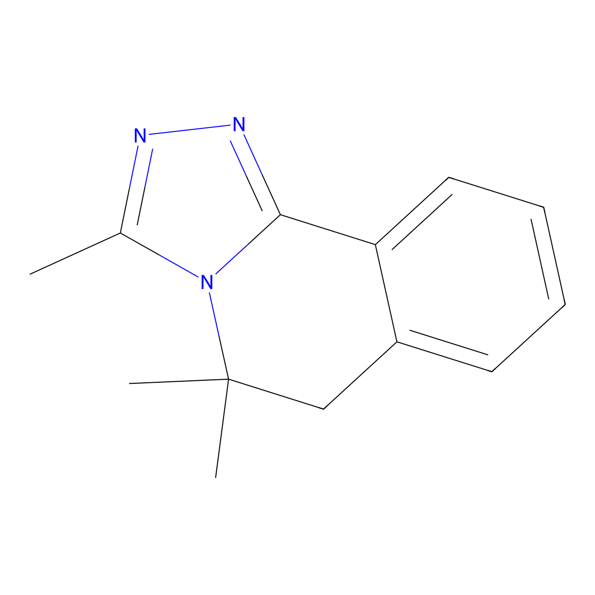 3,5,5-Trimethyl-5,6-dihydro-[1,2,4]triazolo[3,4-a]isoquinoline molecular structure, CAS 163557-56-0