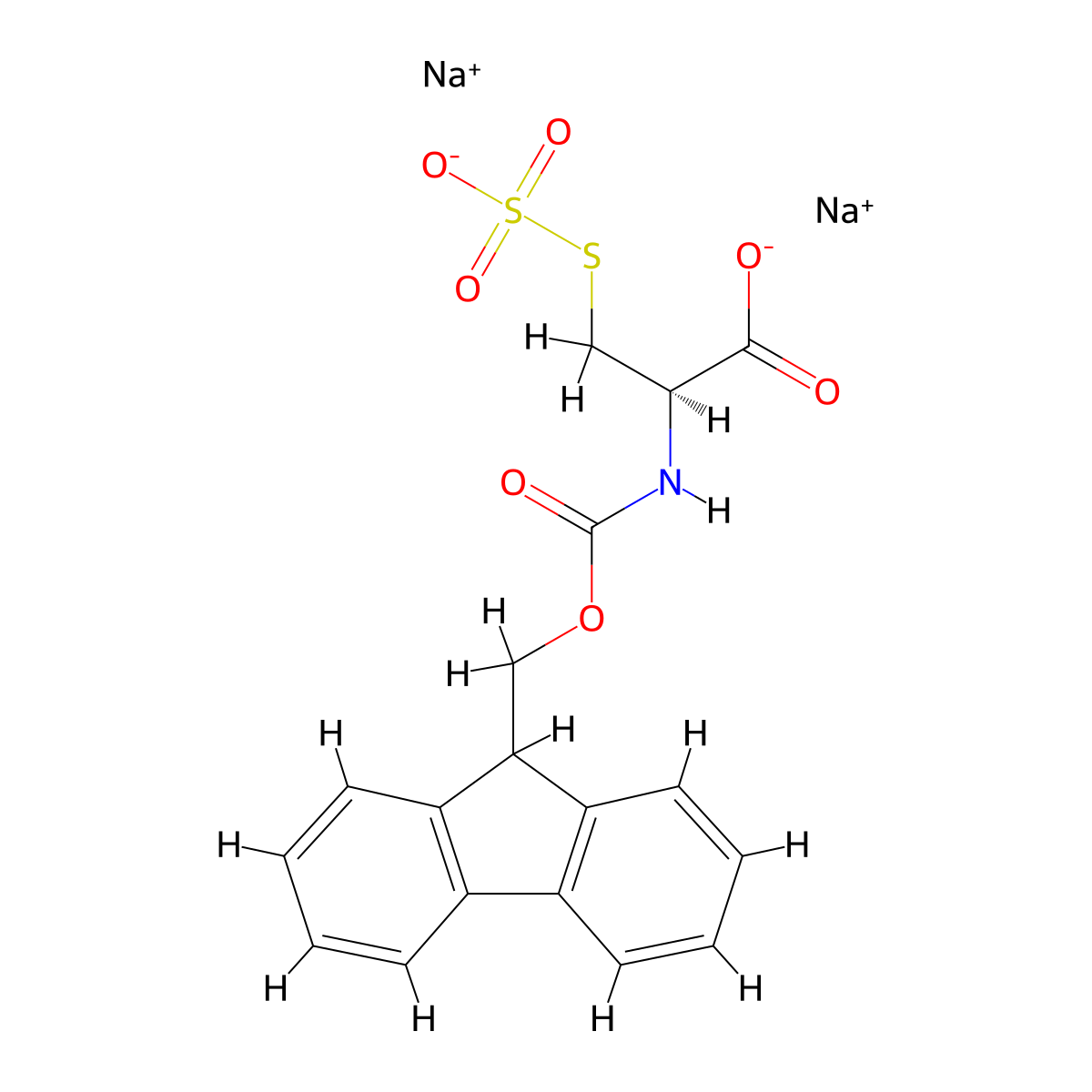 Fmoc-S-sulfo-L-cysteine disodium molecular structure, CAS 163558-30-3