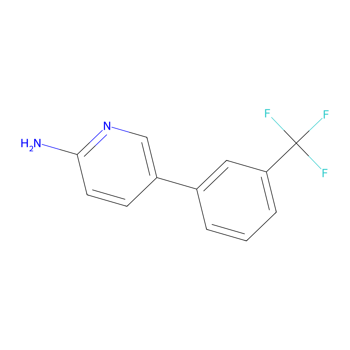 5-[3-(Trifluoromethyl)phenyl]pyridin-2-amine molecular structure, CAS 163563-17-5