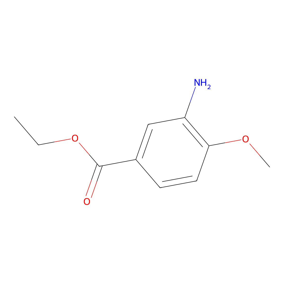 Ethyl 3-Amino-4-methoxybenzoate molecular structure, CAS 16357-44-1