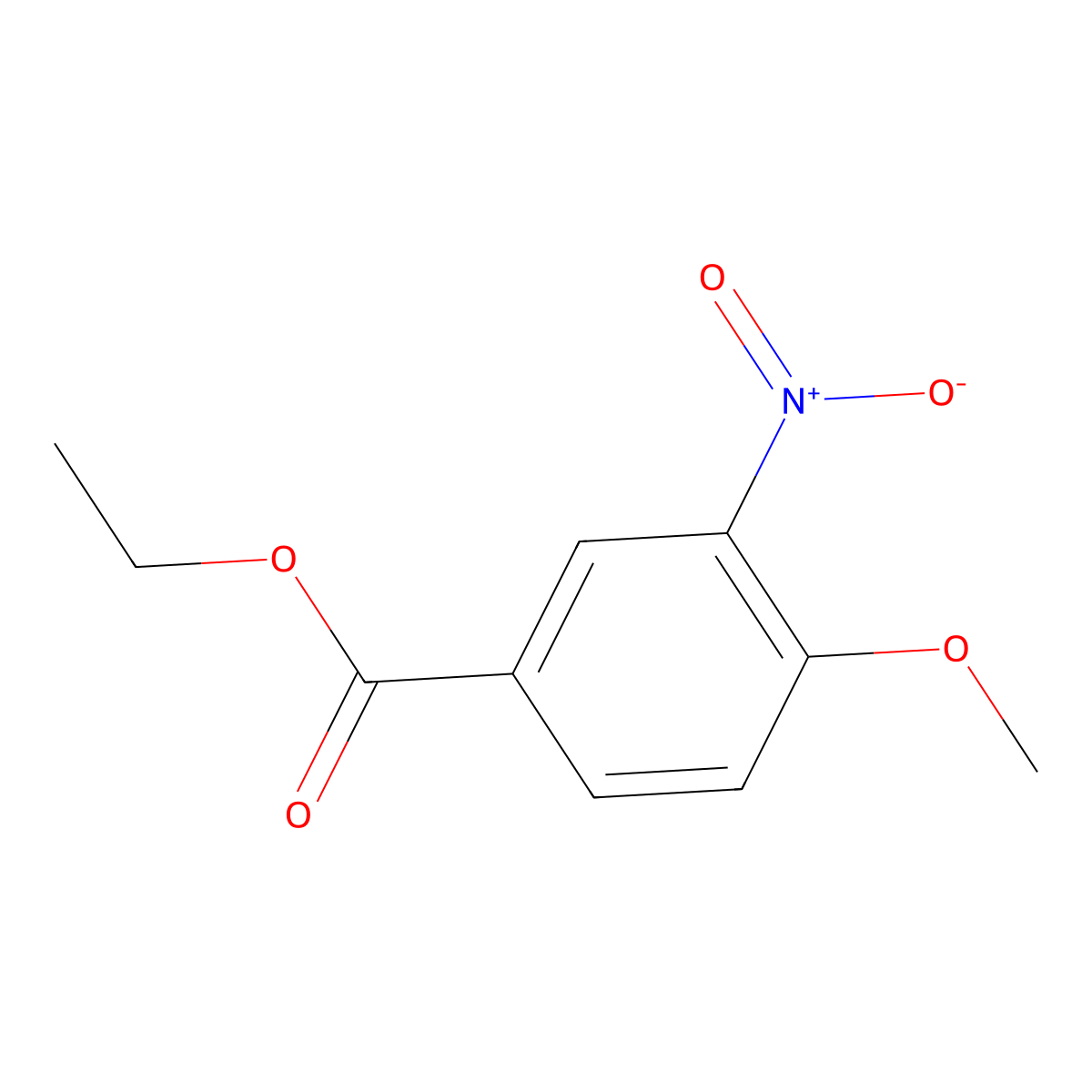 Ethyl 4-methoxy-3-nitrobenzoate molecular structure, CAS 16357-47-4