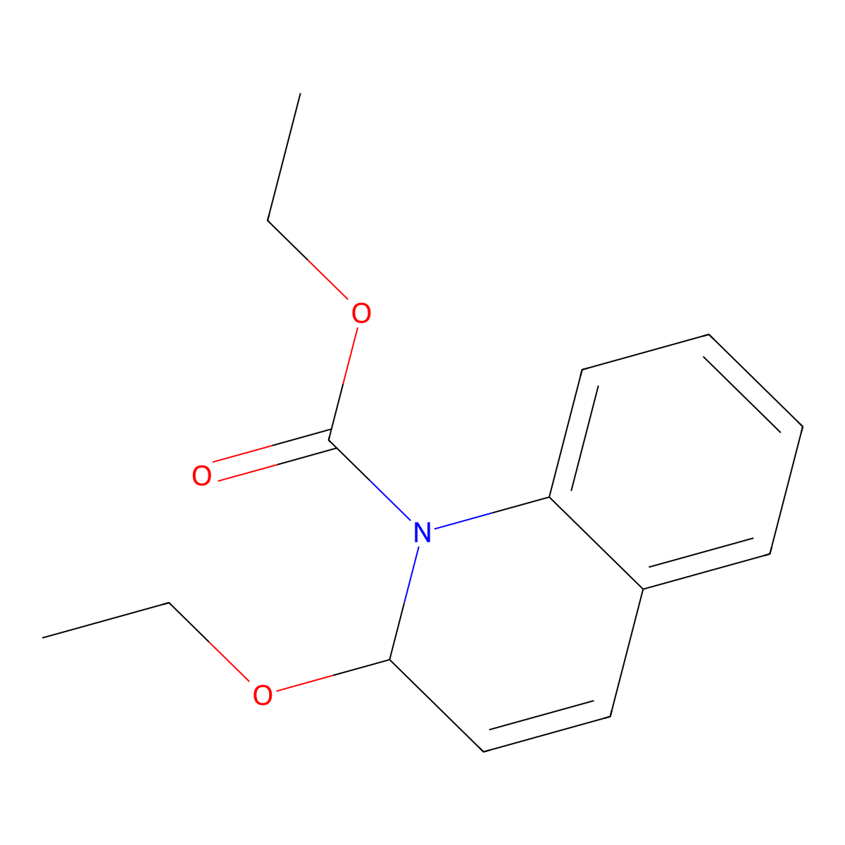 2-Ethoxy-1-(ethoxycarbonyl)-1,2-dihydroquinoline molecular structure, CAS 16357-59-8