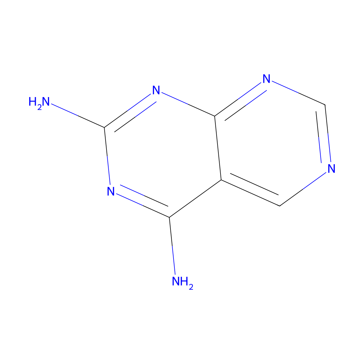 Pyrimido[4,5-d]pyrimidine-2,4-diamine molecular structure, CAS 16357-81-6