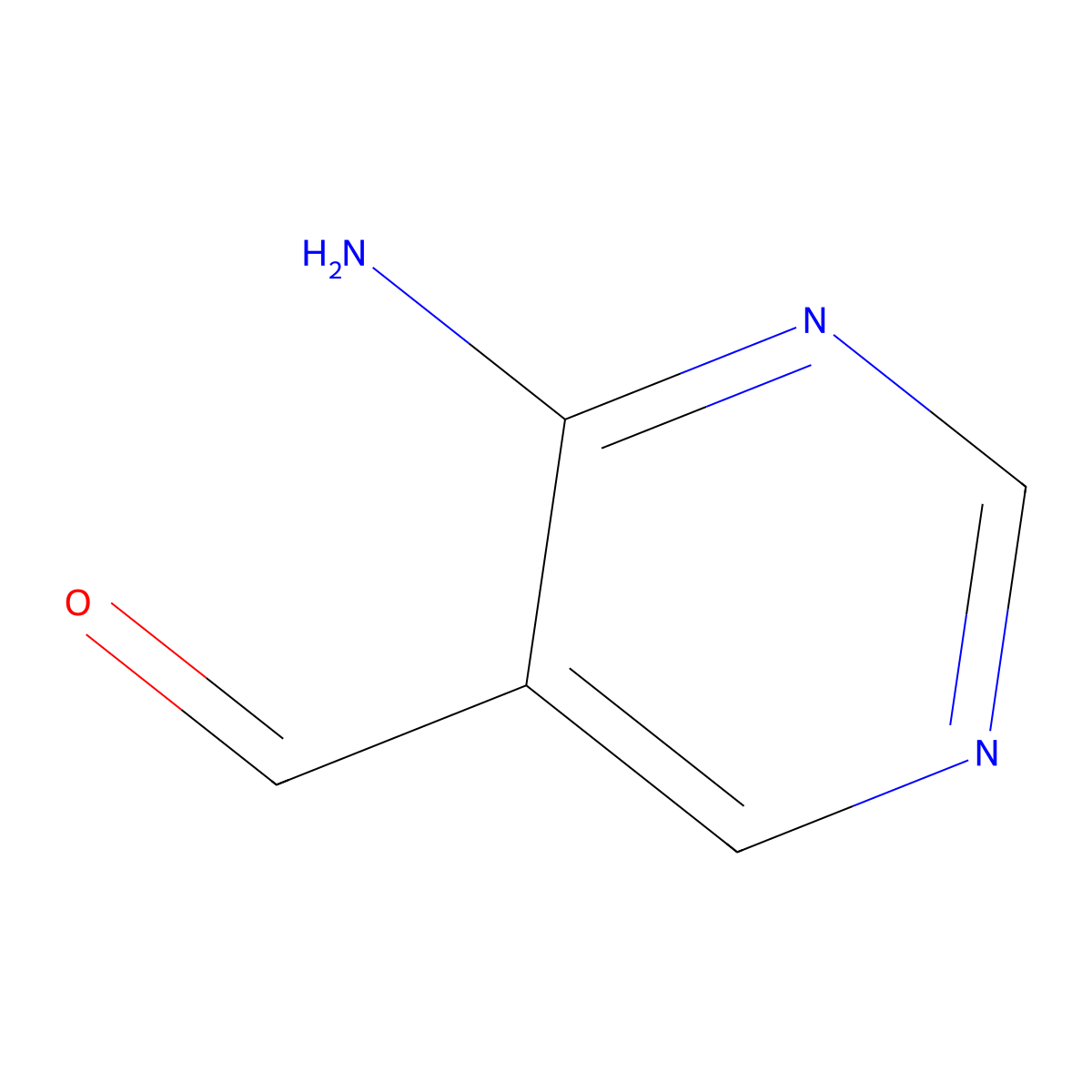 4-Aminopyrimidine-5-carbaldehyde molecular structure, CAS 16357-83-8
