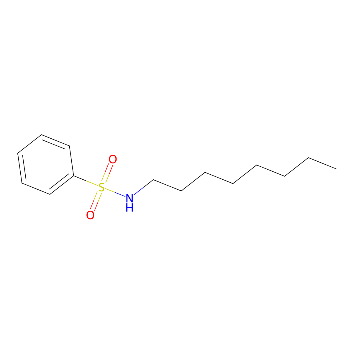 N-octylbenzenesulfonamide molecular structure, CAS 16358-32-0