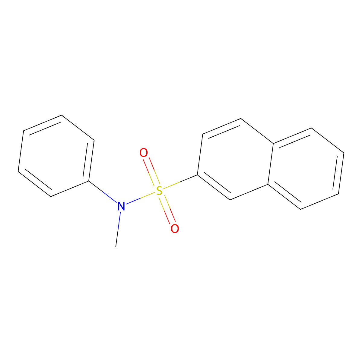 N-methyl-N-phenyl-2-naphthalenesulfonamide molecular structure, CAS 16358-37-5