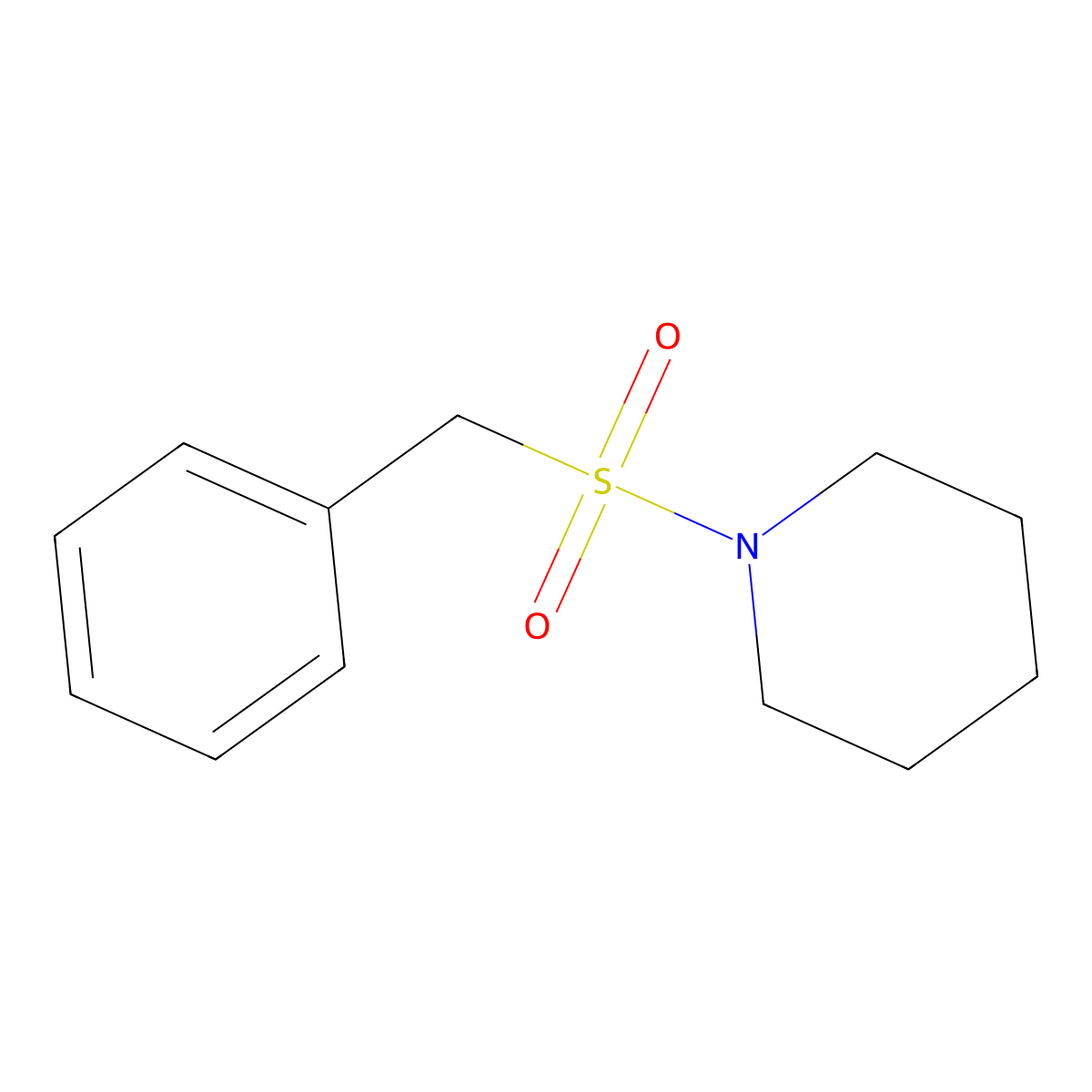 1-Phenylmethanesulfonyl-piperidine molecular structure, CAS 16358-39-7