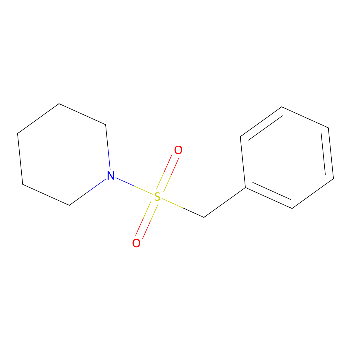 1-Phenylmethanesulfonyl-piperidine molecular structure, CAS 16358-39-7