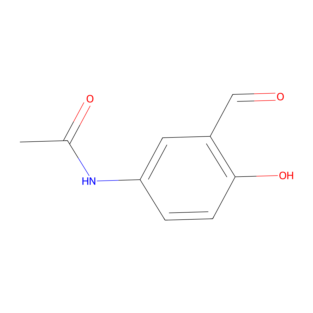 N-(3-formyl-4-hydroxyphenyl)acetamide molecular structure, CAS 16358-44-4