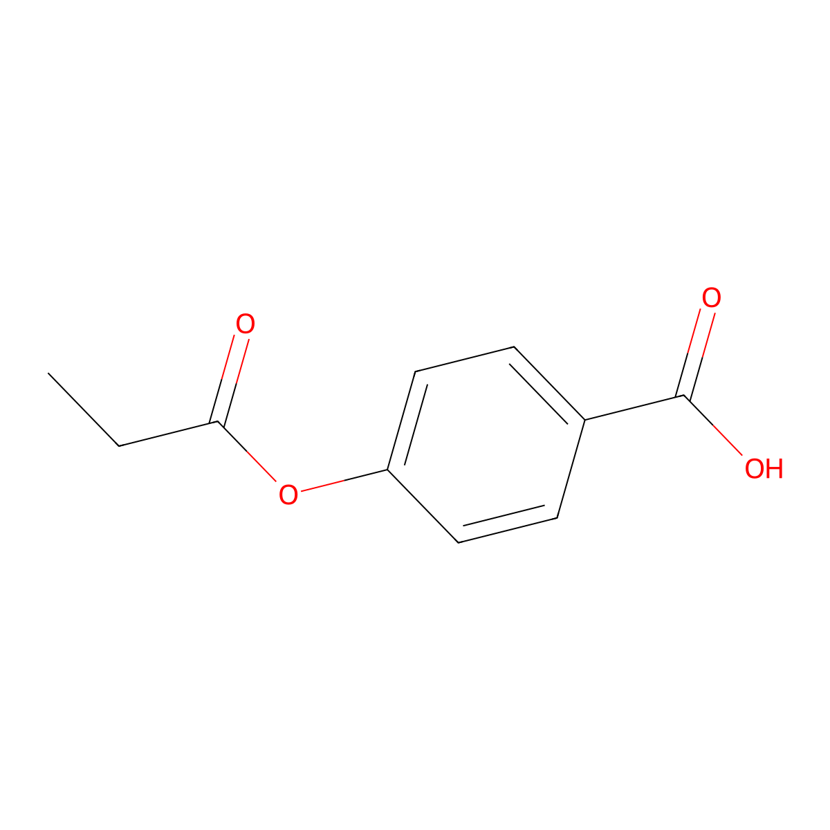 4-(Propanoyloxy)benzoic acid molecular structure, CAS 16358-92-2