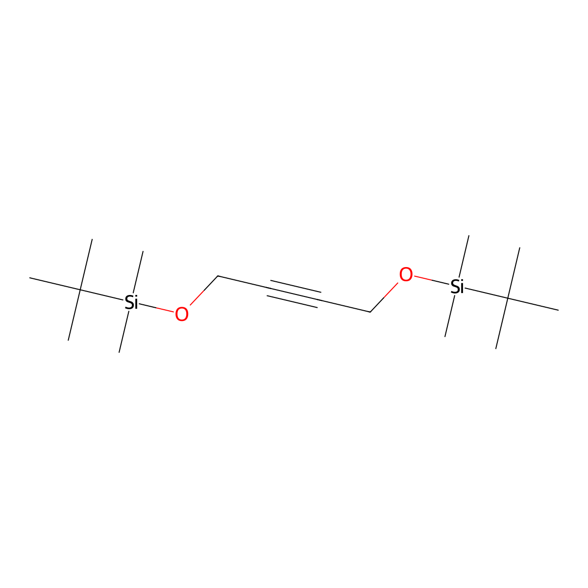 4,9-Dioxa-3,10-disiladodec-6-yne, 2,2,3,3,10,10,11,11-octamethyl- molecular structure, CAS 163591-85-3