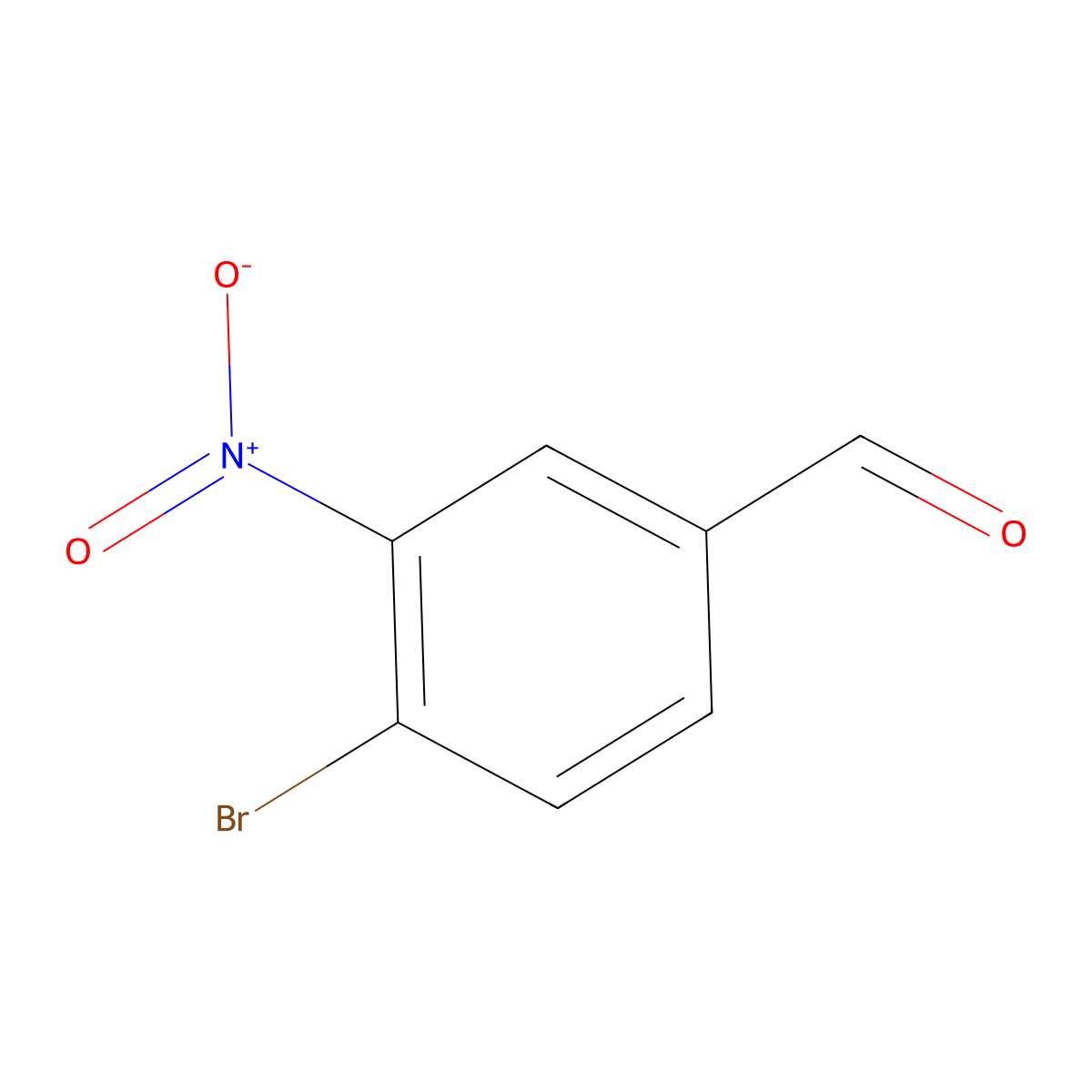 4-Bromo-3-nitrobenzaldehyde molecular structure, CAS 163596-75-6