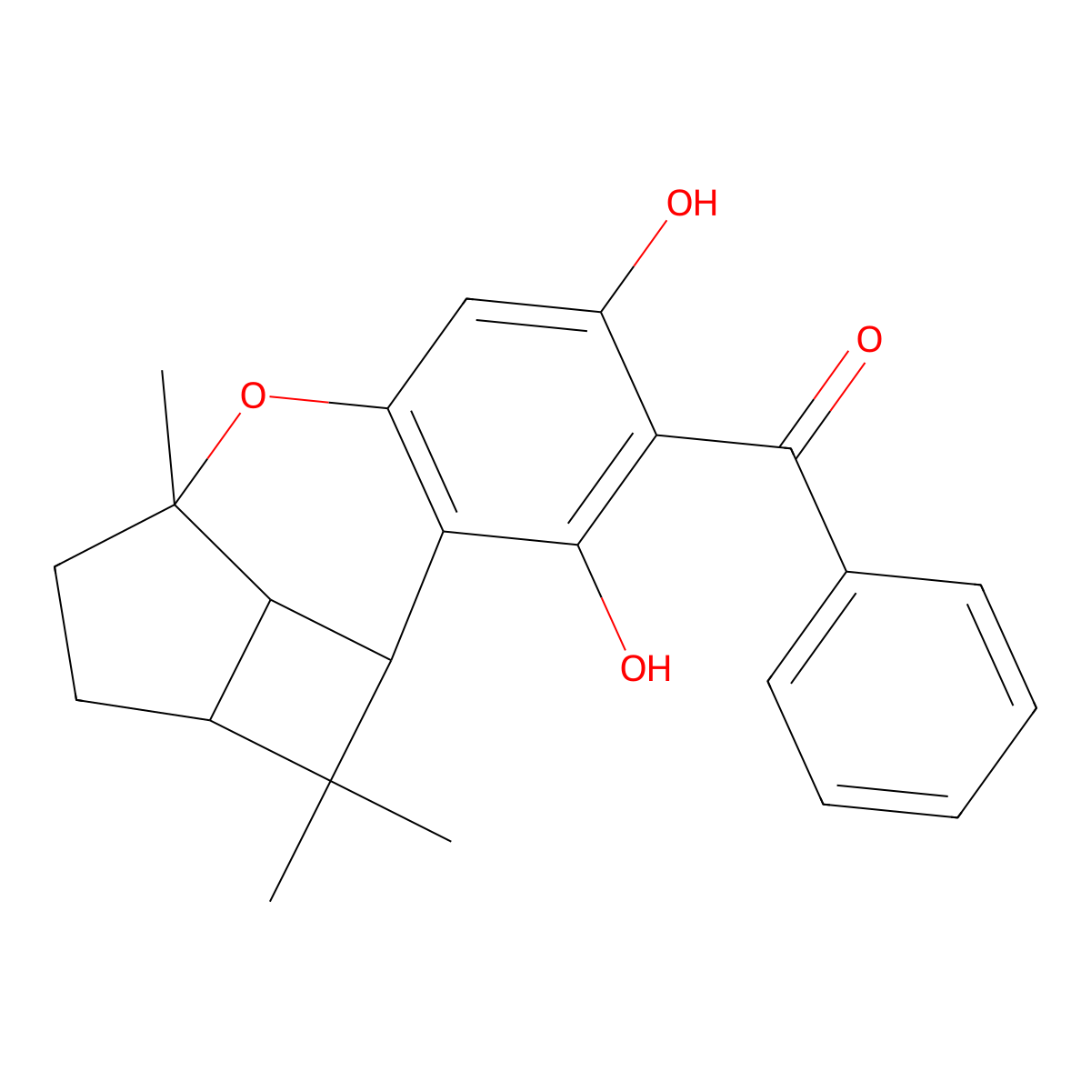 Clusiacyclol A molecular structure, CAS 163597-69-1